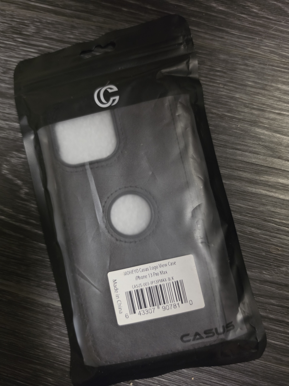 Casus Black Pleather iPhone 13 Pro Max Case